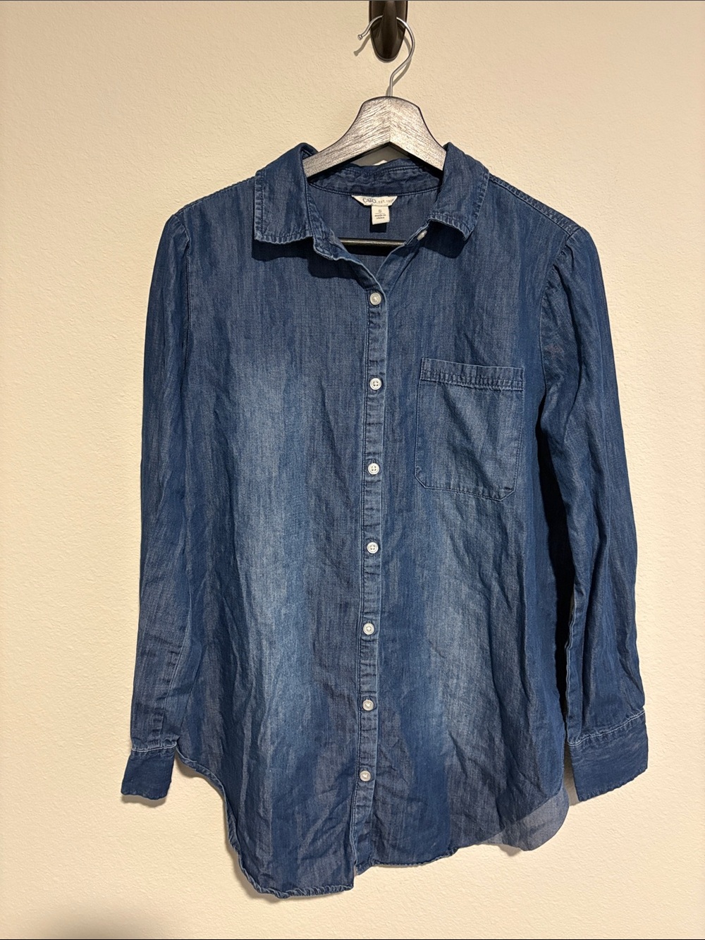 Cato Blue Denim Button-Down Shirt